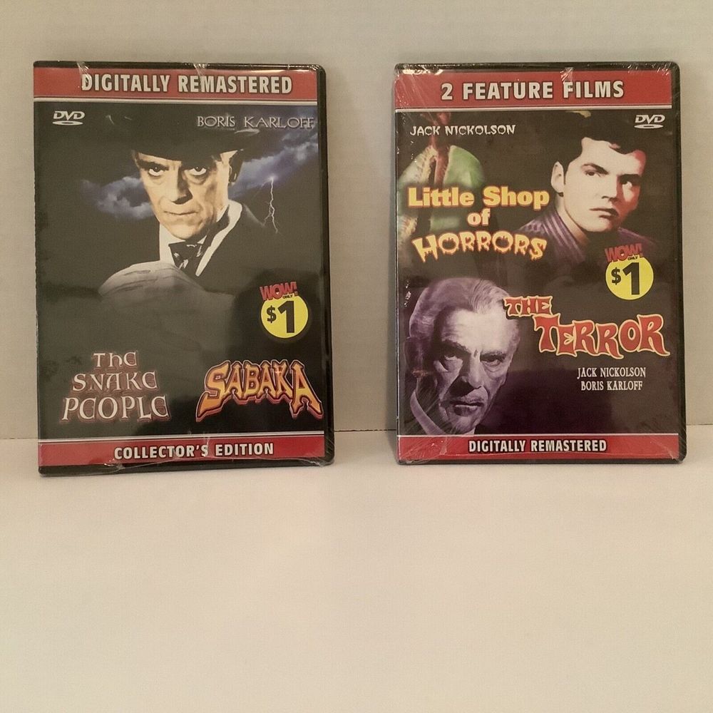 New Sealed DVD Little Shop of Horrors/The Terror and The Snake People/Shabaka - Picture 1 of 3